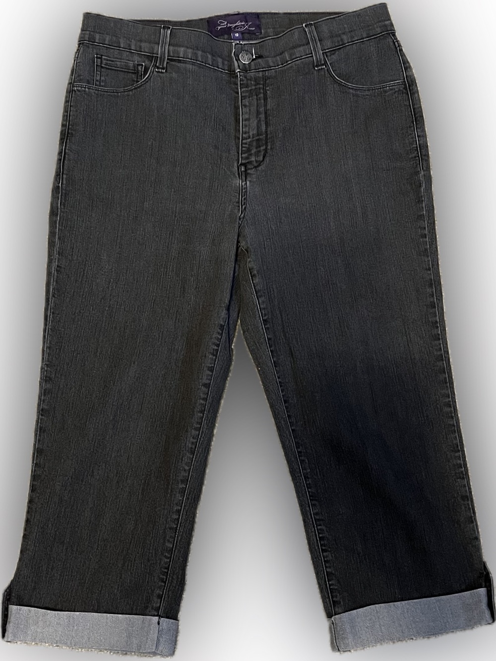 NYDJ Dayla Wide Cuff Capri Jeans size 12